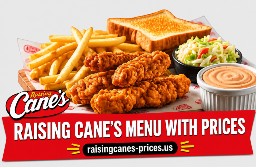 Raising Cane’s Menu with Prices