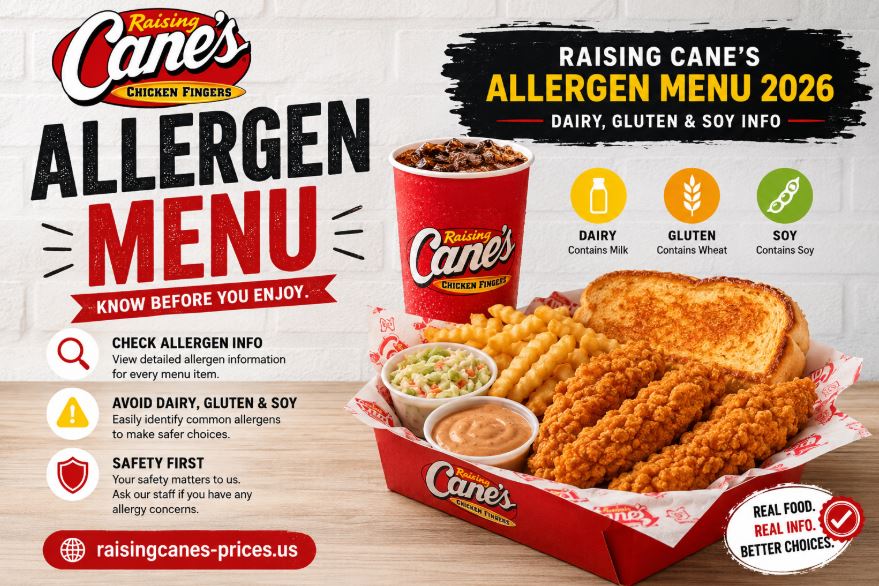 Raising Cane's Allergen Menu
