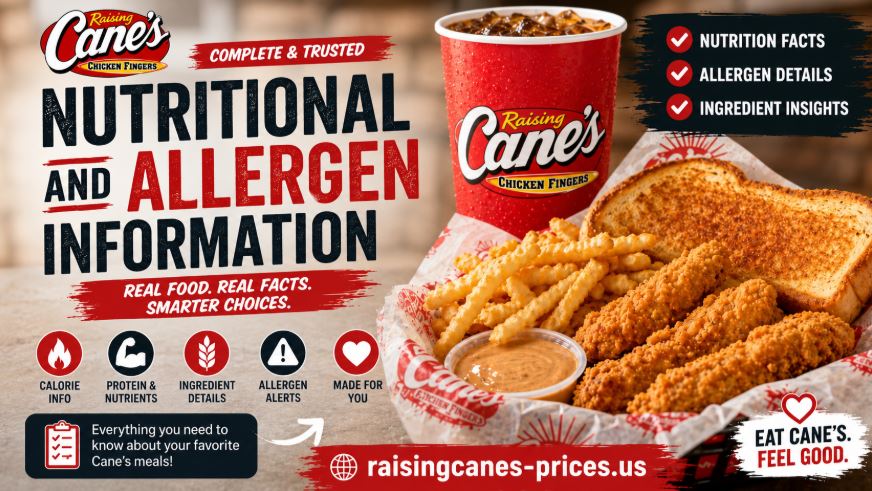 raising cane's nutrition